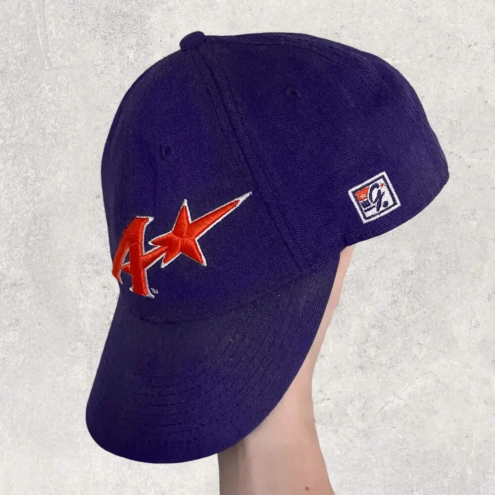 Vintage 90s Minor League Baseball Hat OSFA Purple Embroidered Logo The Game Pro - Picture 2 of 9
